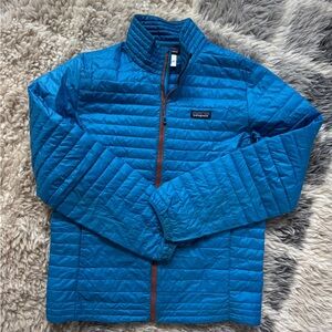 Patagonia Lightweight Puffer Jacket Bright Blue Men’s Medium
